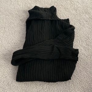 Long sleeve, black turtleneck sweater